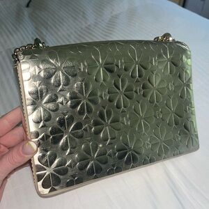 Kate Spade Gold Floral Crossbody Bag
